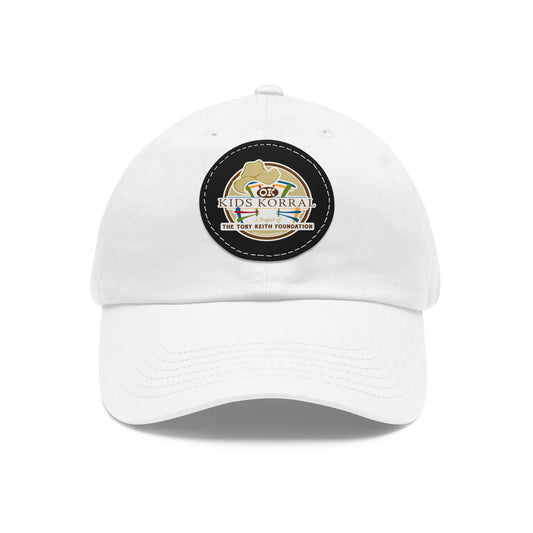 OK Kids Korral Dad Hat with Leather Patch (Round)